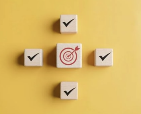 Image depicting a strategic framework with checkboxes and a target symbol, illustrating the importance of structured approaches in cyber security risk management NYC